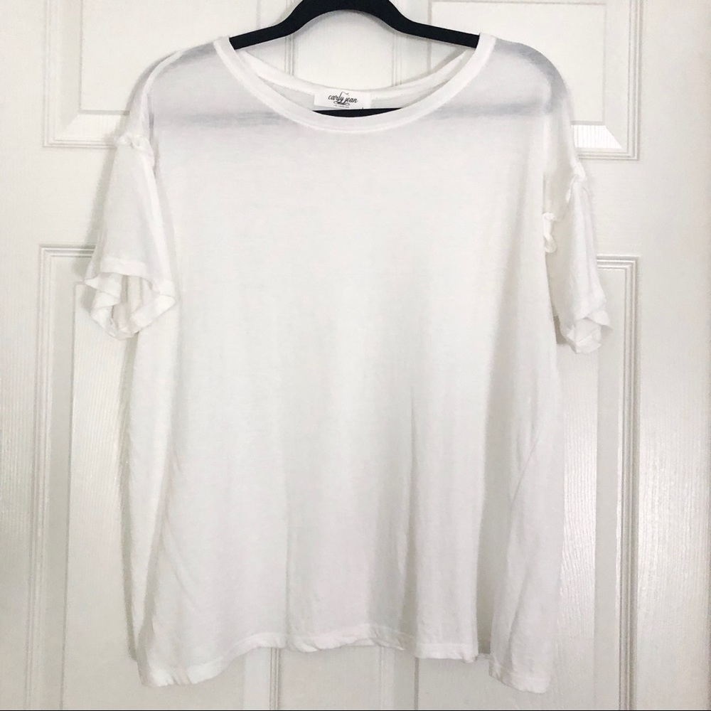 CJLA White Ruffle Sleeve Tyley